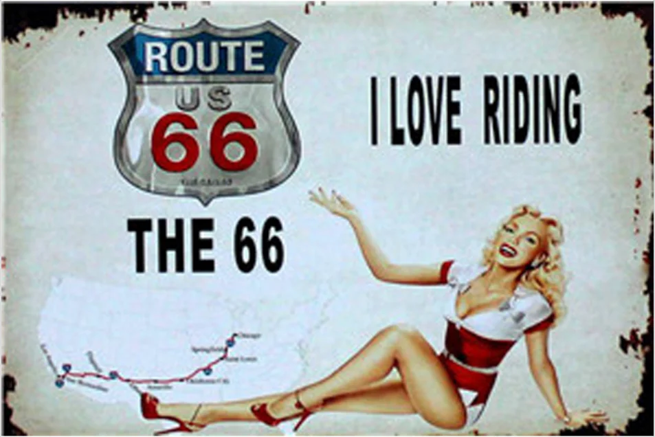 US Route 66 винтажная металлическая табличка для паба домашний Декор стены Ретро Металл искусство пиво кофе доска для постера 1001(68) 20*30 см