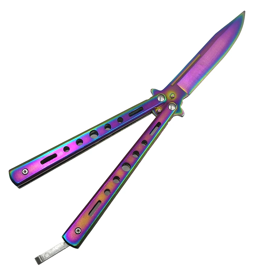 Складной нож Karambit из нержавеющей стали с бабочкой, тренировочный нож, тактический нож для игры в Counter Strike, подарок