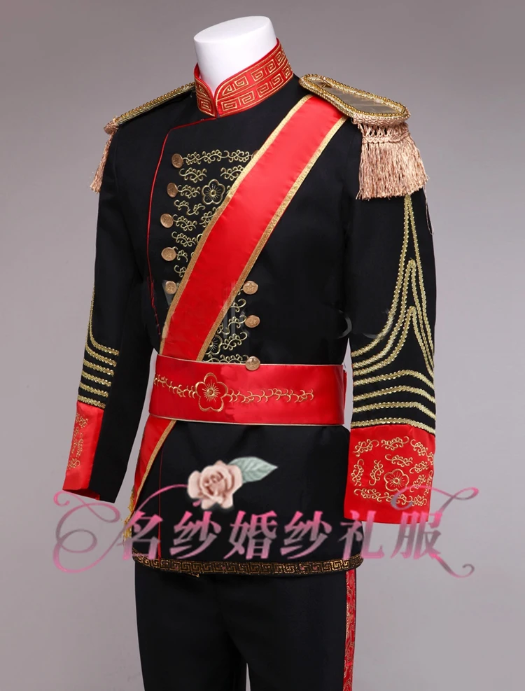 Бесплатная доставка Мужской черный/белый средневековый костюм винтажная