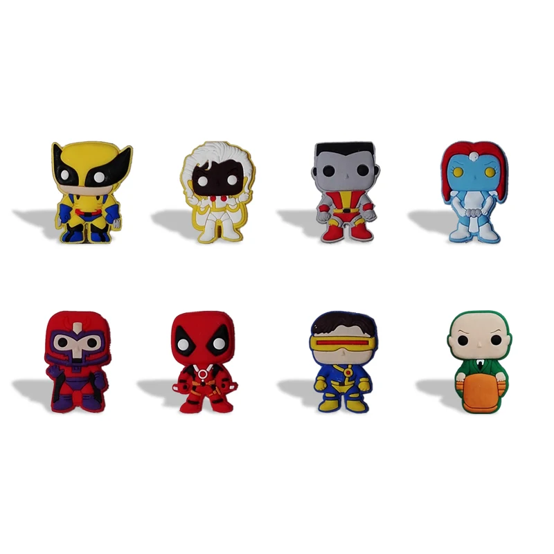 P5040A 8 шт./лот X-men магнитные наклейки мультфильм значок магниты на холодильник детские игрушки ПВХ магниты для доски подарок на день рождения - Цвет: P5040A
