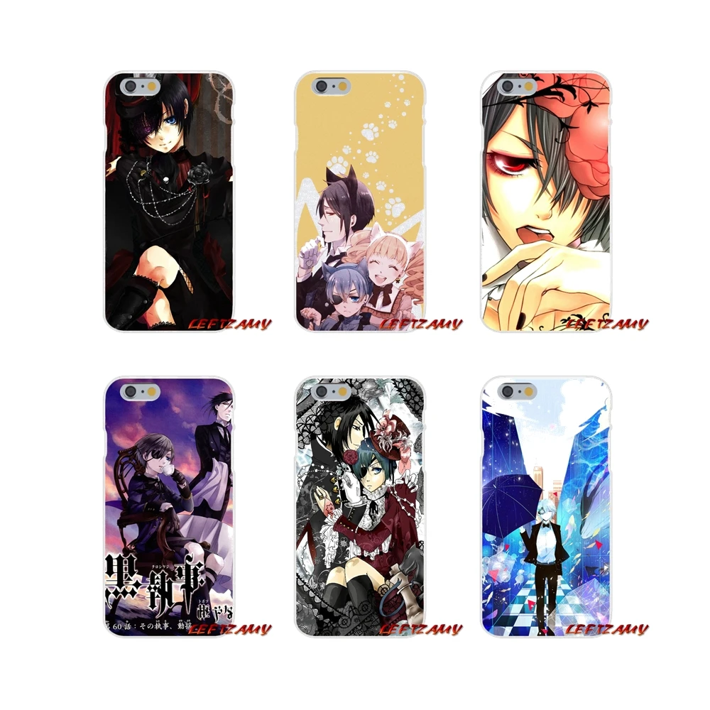 Силиконовый чехол для телефона японского аниме Black Butler Kuroshitsuji iPhone X XR XS MAX 4 4S 5 5S 5C SE