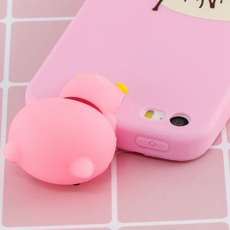Etui силиконовый чехол для iPhone se чехол на iPhone 5S 3D Медведь Панда телефон с единорогом чехол для Funda iPhone 5 5S se чехол для женщин
