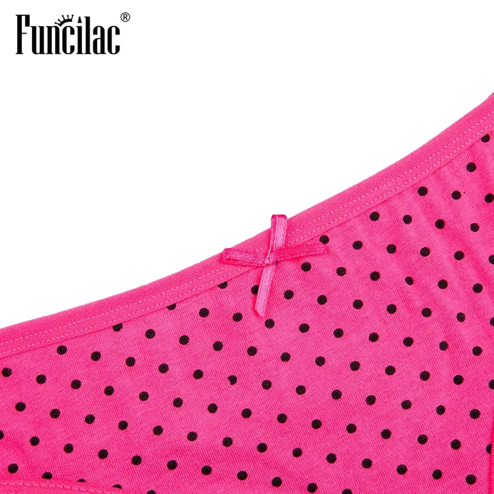 FUNCILAC женское нижнее белье сексуальные в горошек g стринги хлопковые дышащие