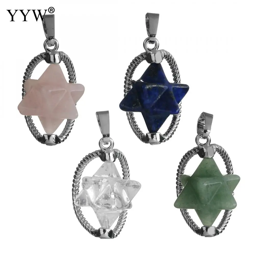 YYW новый маленький кулон из натурального камня аметисты Lapis Lazuli Розовый