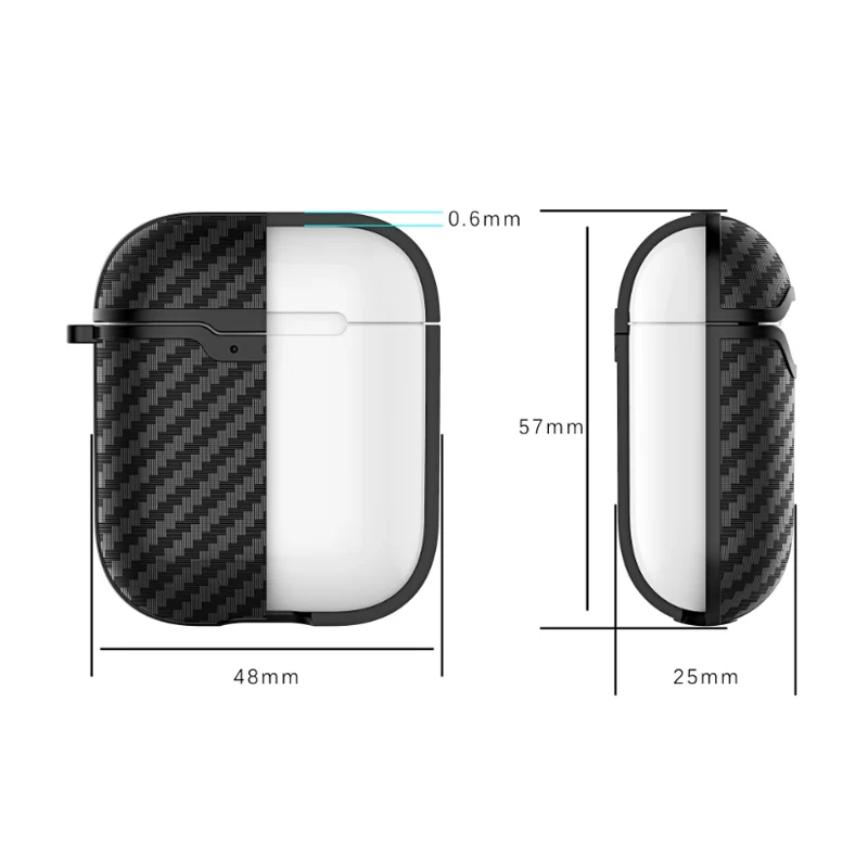 Новый карбоновый чехол для наушников Защитный AirPods Bluetooth беспроводной Чехол Apple