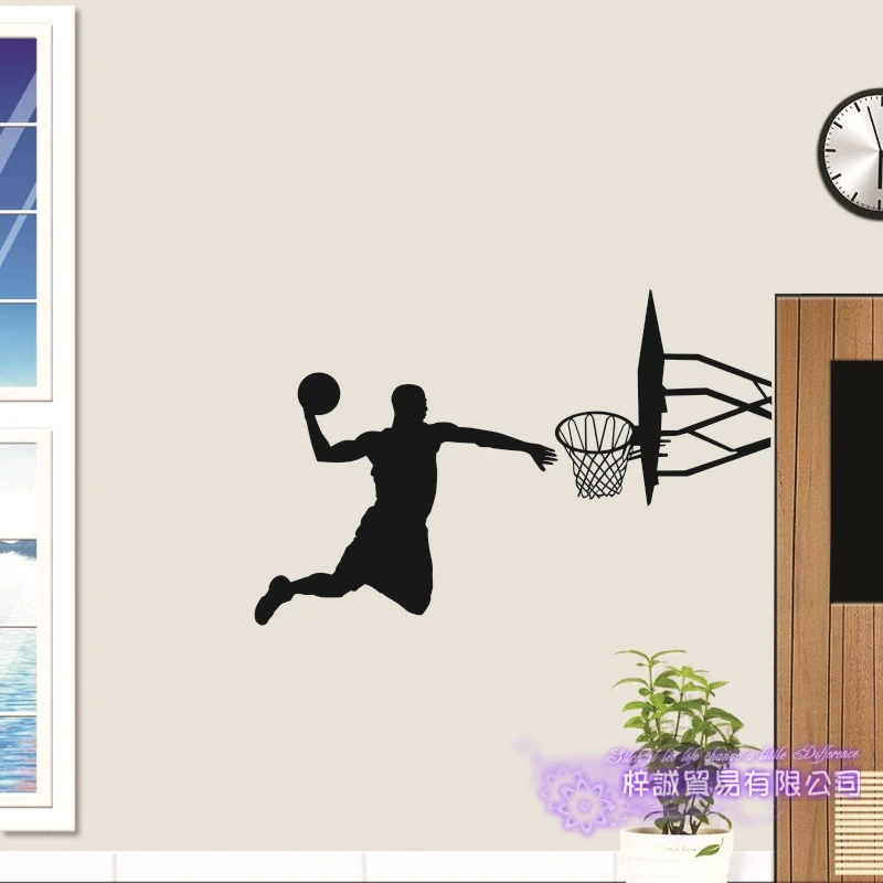 Виниловые наклейки для баскетбола спортивные постеры украшения дома настенные