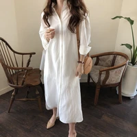 tops blouses white loose new womens all match good quality spring new womens large size loose long cotton linen blouse