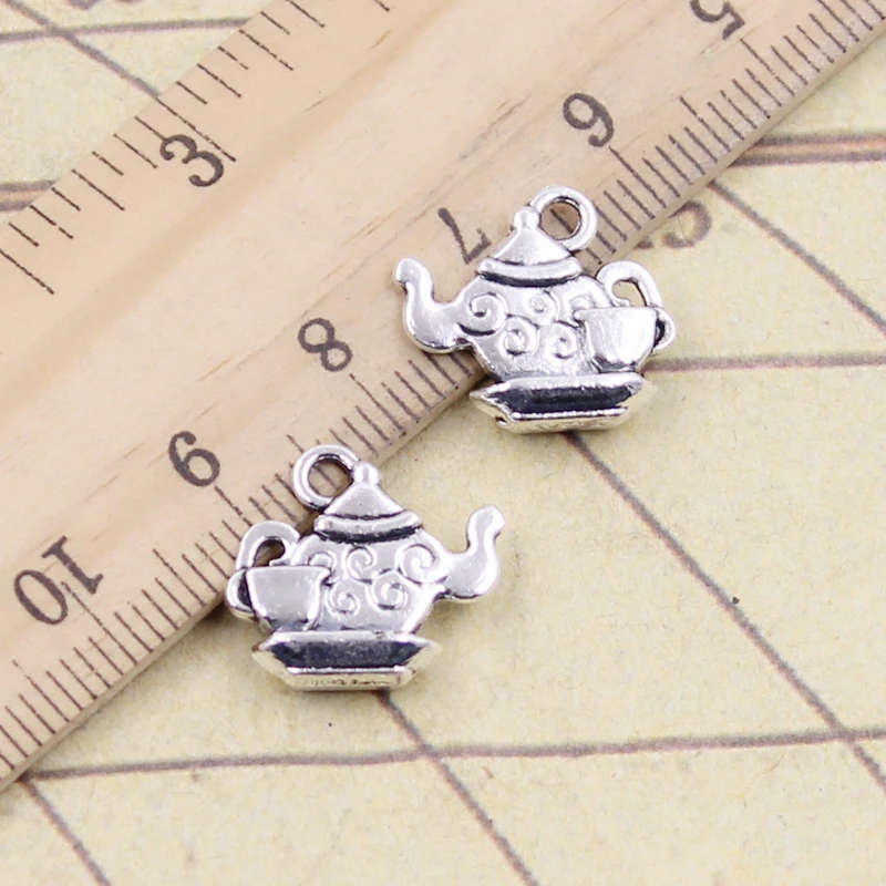 

20pcs Charms Teapot 13x15mm Tibetan Silver Color Pendants Antique Jewelry Making DIY Handmade Craft Pendant