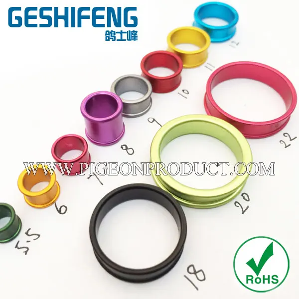 12 мм 16 алюминиевое кольцо для курицы и голубя группа плавников попугая|rings for