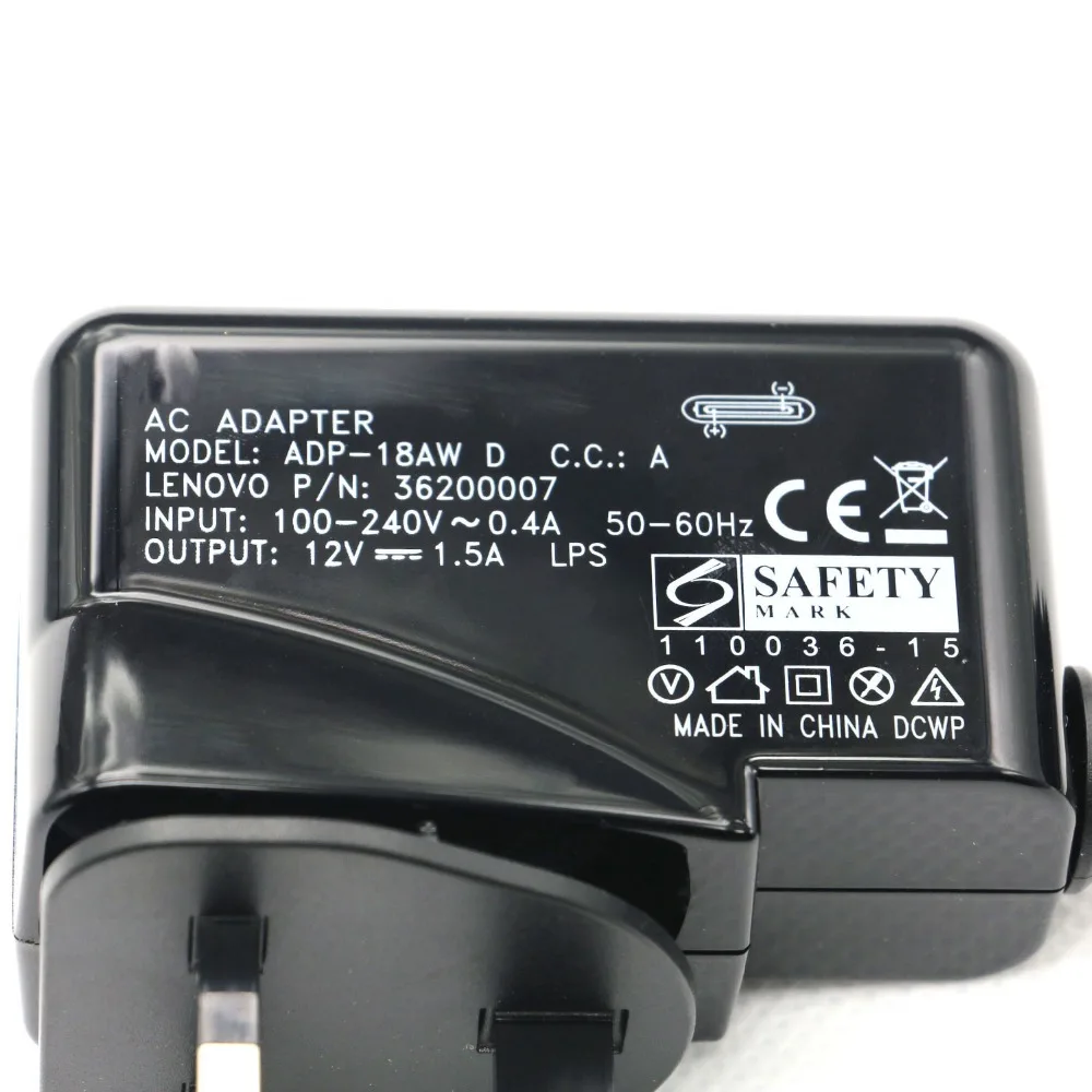 Big Promotion ADP-18AW D 18W 12V 1.5A 30 Pin UK Tablet Charger For Lenovo IDEAPAD S1 K1 36200007 Power Cord | Компьютеры и офис