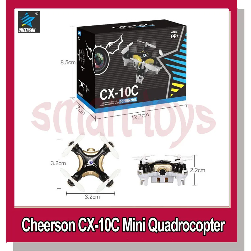 Cheerson CX 10C CX10C 2 4 GHZ 4CH 6 осевой гироскоп мини RC Квадрокоптер с 0.3MP камерой