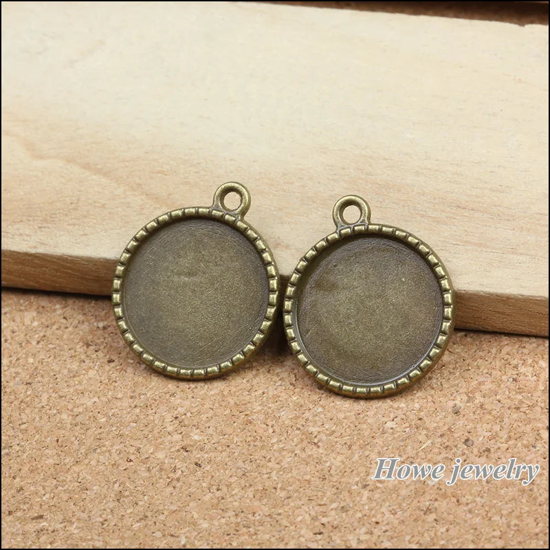 10 шт. старинный Бронзовый Знак зодиака Рыбы круглая рамка подходит DIY Шарм Модный