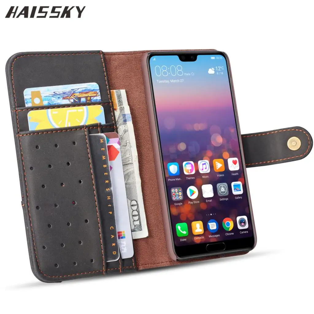 Магнитный кожаный чехол для телефона Huawei P20 Lite Pro Mate 20 книга Роскошный кошелек