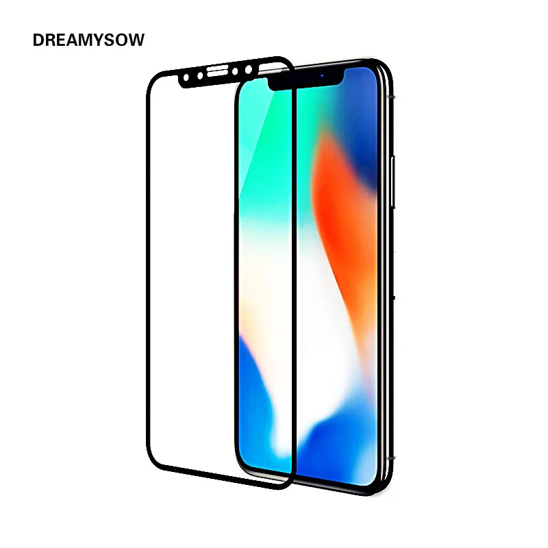 HD полное покрытие закаленное стекло для iphone X 5 5S SE 5C 6 6s Plus 7 8 XS MAX XR Защитная пленка