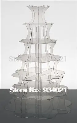 

Crystal 7 Tier Flower Acrylic Wedding Cake Stand wedding decoration