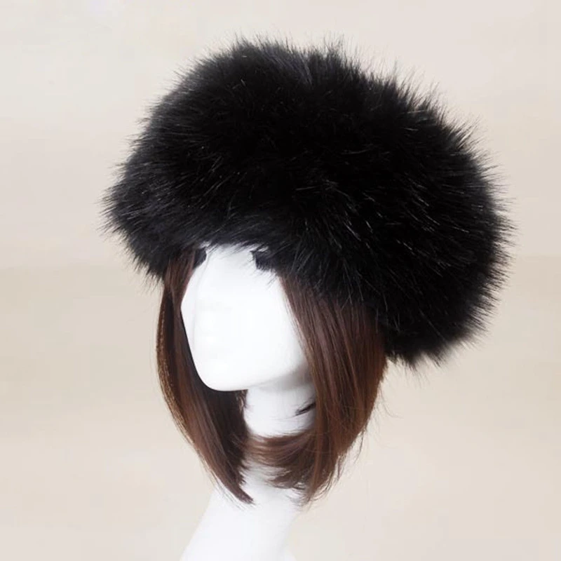 

New Thick Elegant Women Fluffy Cap Faux Fox Fur Hat Winter Warm Russian Soft Ski Hats Hot