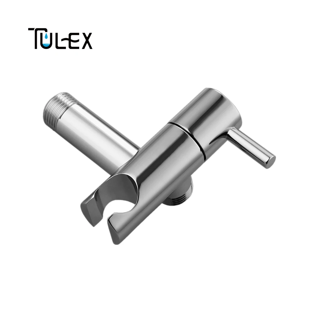 TULEX Кран угловой клапан с держателем водяной запорный клапан переключатель для душа контроль воды аксессуары для ванной комнаты хромированный