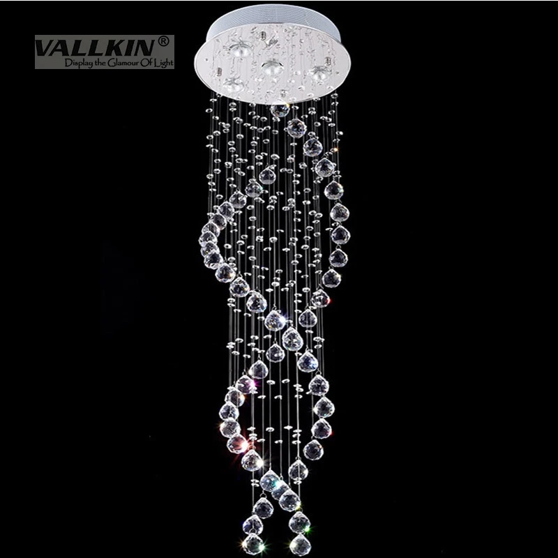 値段 現代 Led クリスタルライト通路小さな玄関スパイラル階段シャンデリアランプ廊下廊下灯バルコニーの通路の照明