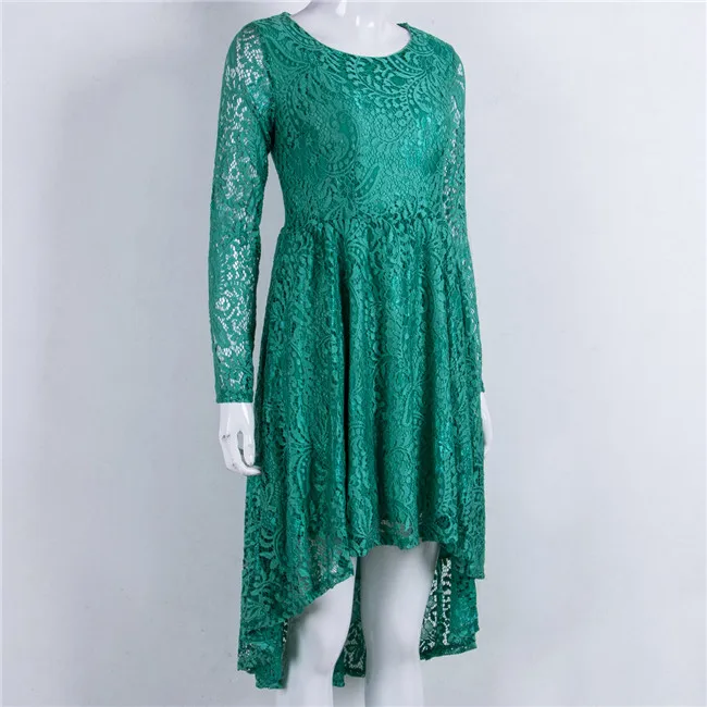 Boho/элегантная Одинаковая одежда для мамы и дочки; кружевное платье с цветочным узором для женщин и девочек; необычные королевские платья зеленого, розового цвета