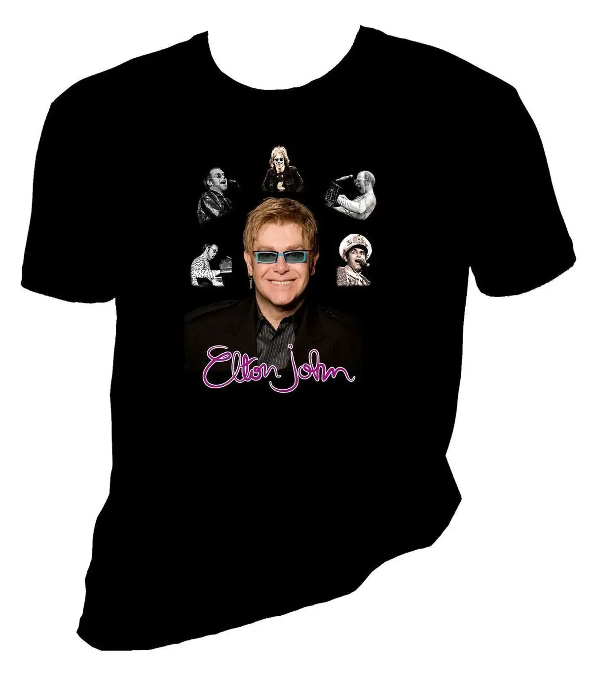 Elton John/футболка унисекс 2018 модная черная футболка с короткими рукавами Мужская