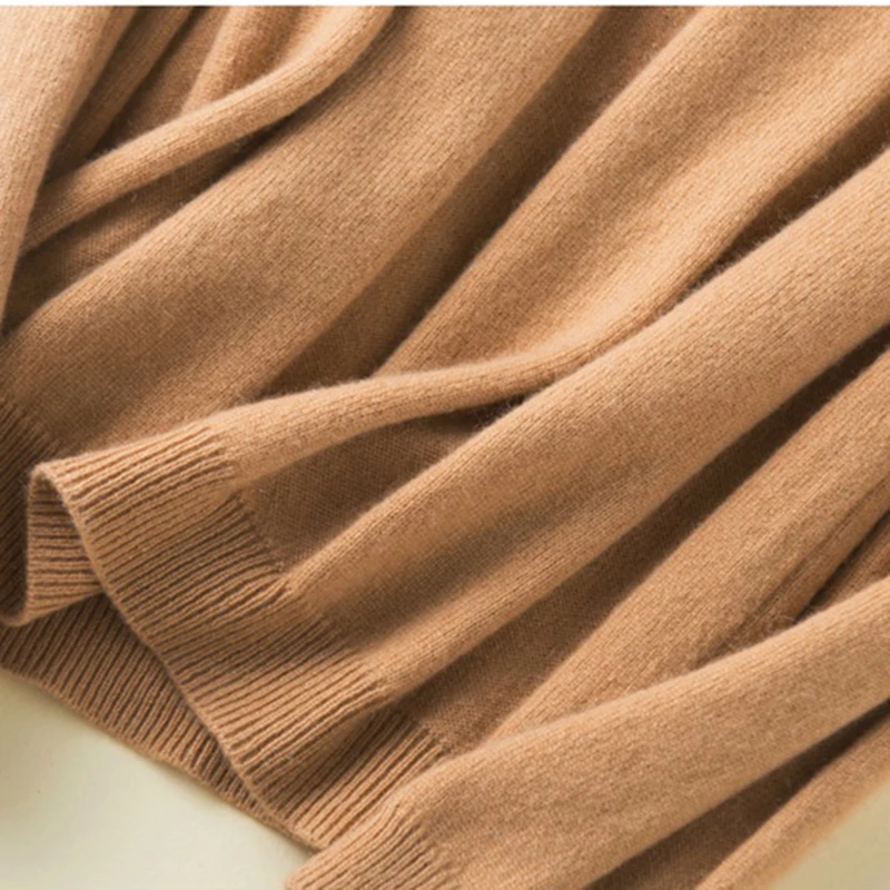 Мягкие кашемировые свитера и пуловеры с воротником-хомутом GABERLY для женщин