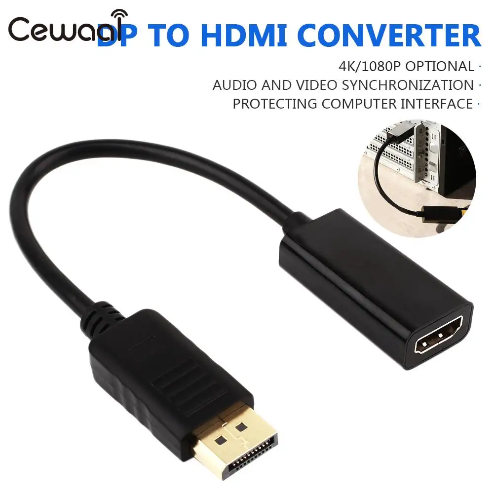 DP To HDMI Adapter Connector Computer Projector HDTV High Performance Premium |