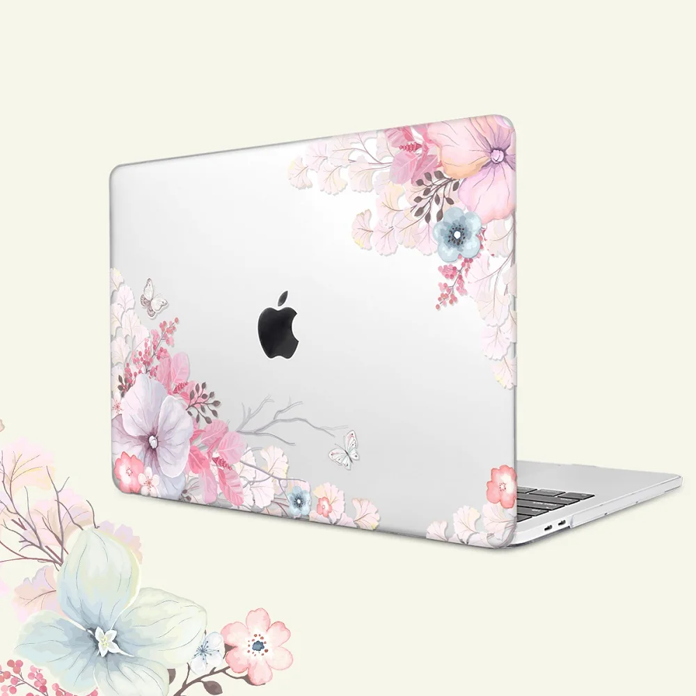 Жесткий чехол с цветочным рисунком и кристаллами для MacBook Air 11 12/air 13 A1932 retina 13 pro 13,3 15 16 touch bar A2141 чехол с цветами для ноутбука