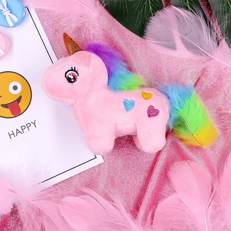 Милые Мультяшные животные единорог плюшевые игрушки Kawaii сумка Подвеска на