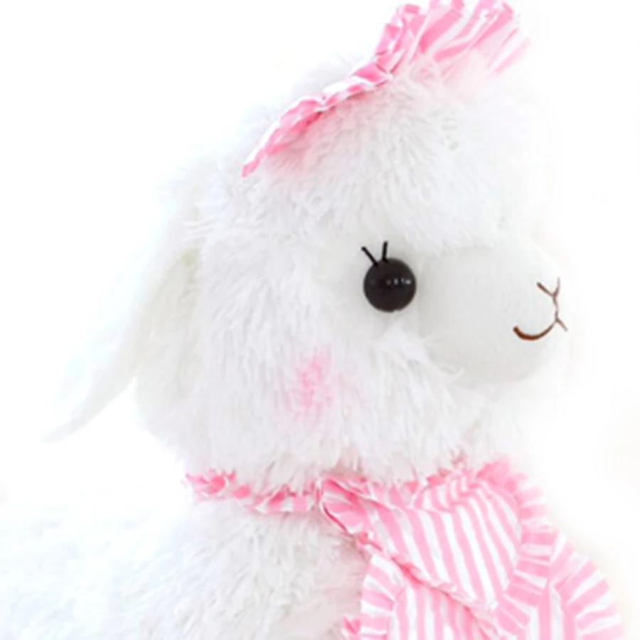Розовый Kawaii Альпака плюшевые мягкие Игрушечные лошадки для Обувь девочек