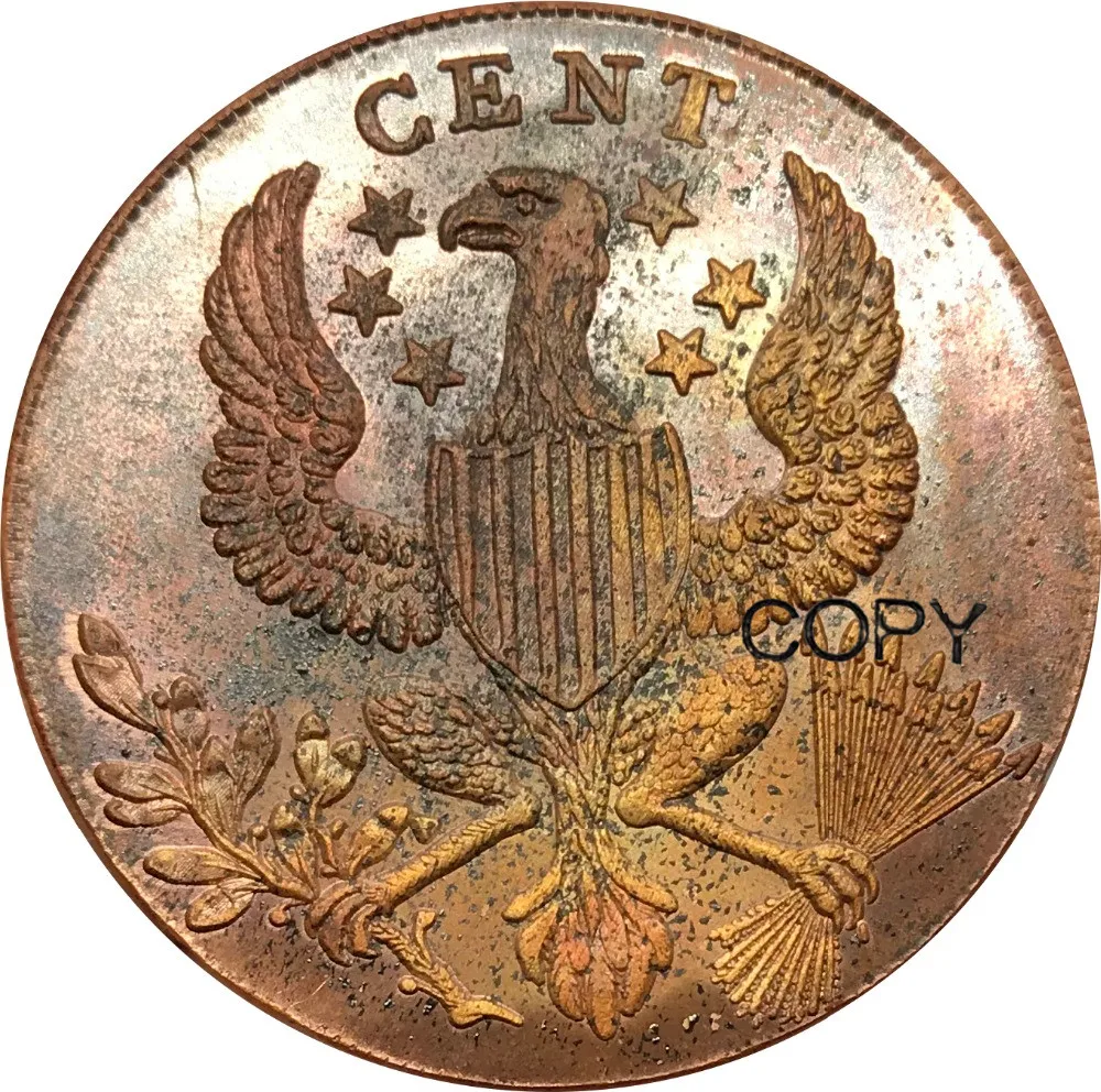 Соединенные Штаты, Соединенные Штаты, президент, 1791, Бейкер, 15, большой орел, цент, 16, маленький Орел, цент, 1792, римская голова, цент, красная медь, копия монет
