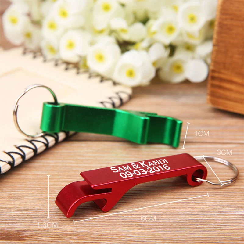 100x персонализированные брелоки открывалка для бутылок свадебный любимый