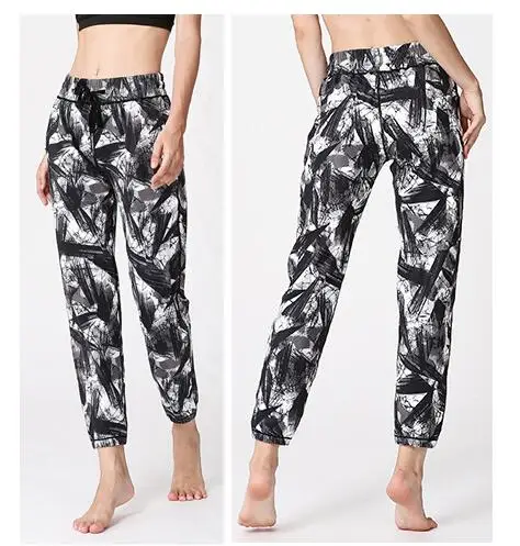 ADIBAO женские трикотажные брюки из полиэстера для бега свободные танца живота