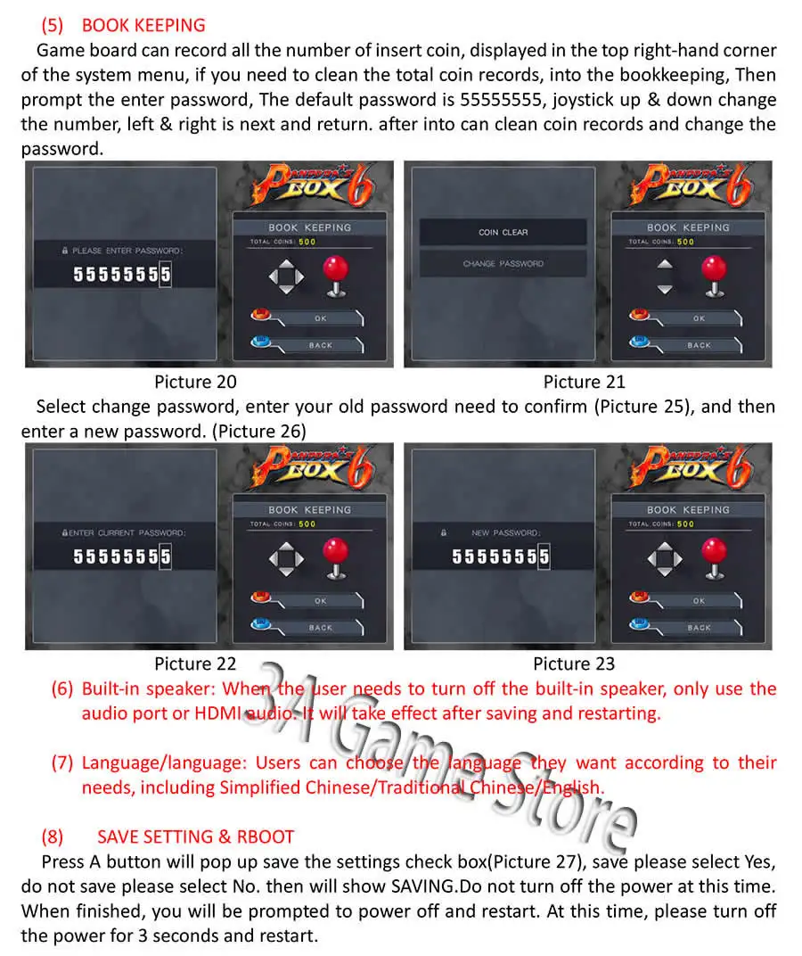 Новинка Pandora Box 6 1300 в 1 аркадная версия розовая доска для игры jamma CGA VGA HDMI выход для аркадной машины шкаф консоль CRT