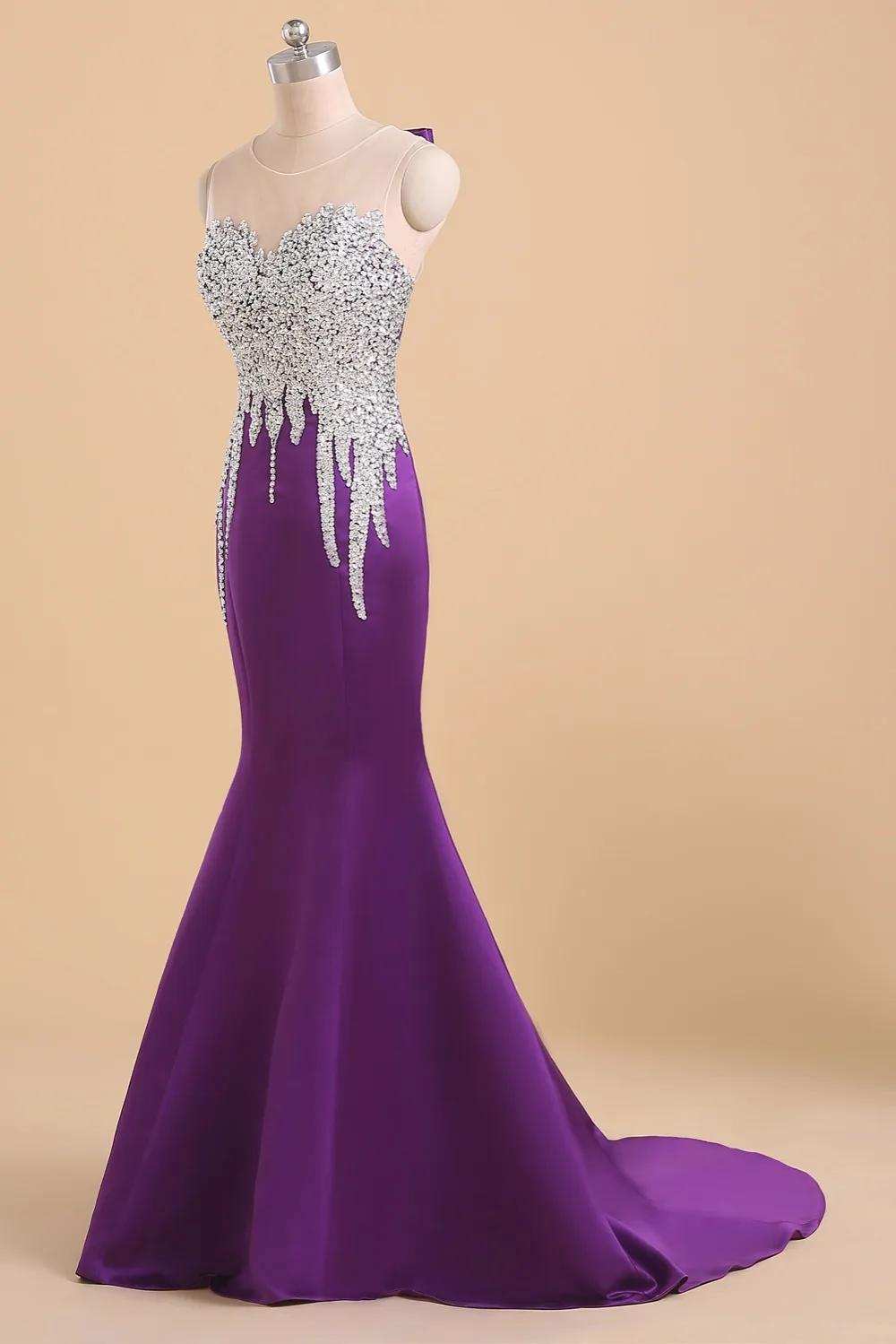 Длинное атласное платье русалка с бусинами на молнии|elegant gowns|robe de soireeevening dress |