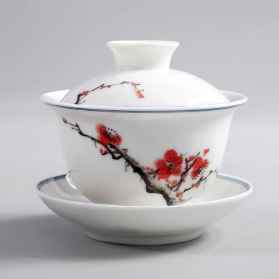 XMT-HOME чайная супница Цзиндэчжэнь gaiwan ручная роспись чайная чаша для молочного Улун Да Хун Пао чай Tie Guan Yin gongfu Чай, гайвань 1 шт - Цвет: like photo