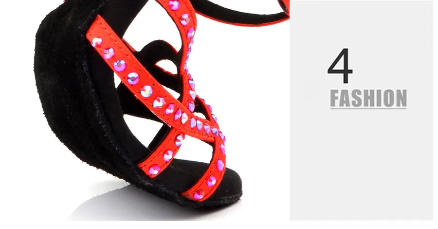 SHOYDANC танцевальная обувь; zapatillas mujer; красные туфли для латинских танцев со стразами и гранатом; женские летние танцевальные сандалии для сальсы