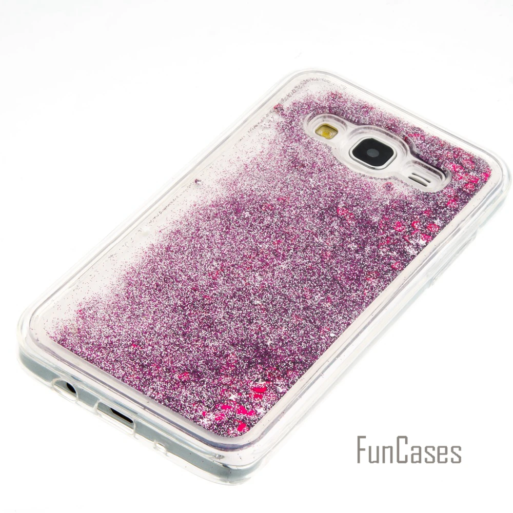 J5 2015 J500 динамический светлый блестящий чехол для fundas samsung PU кожаный флип coque Galaxy