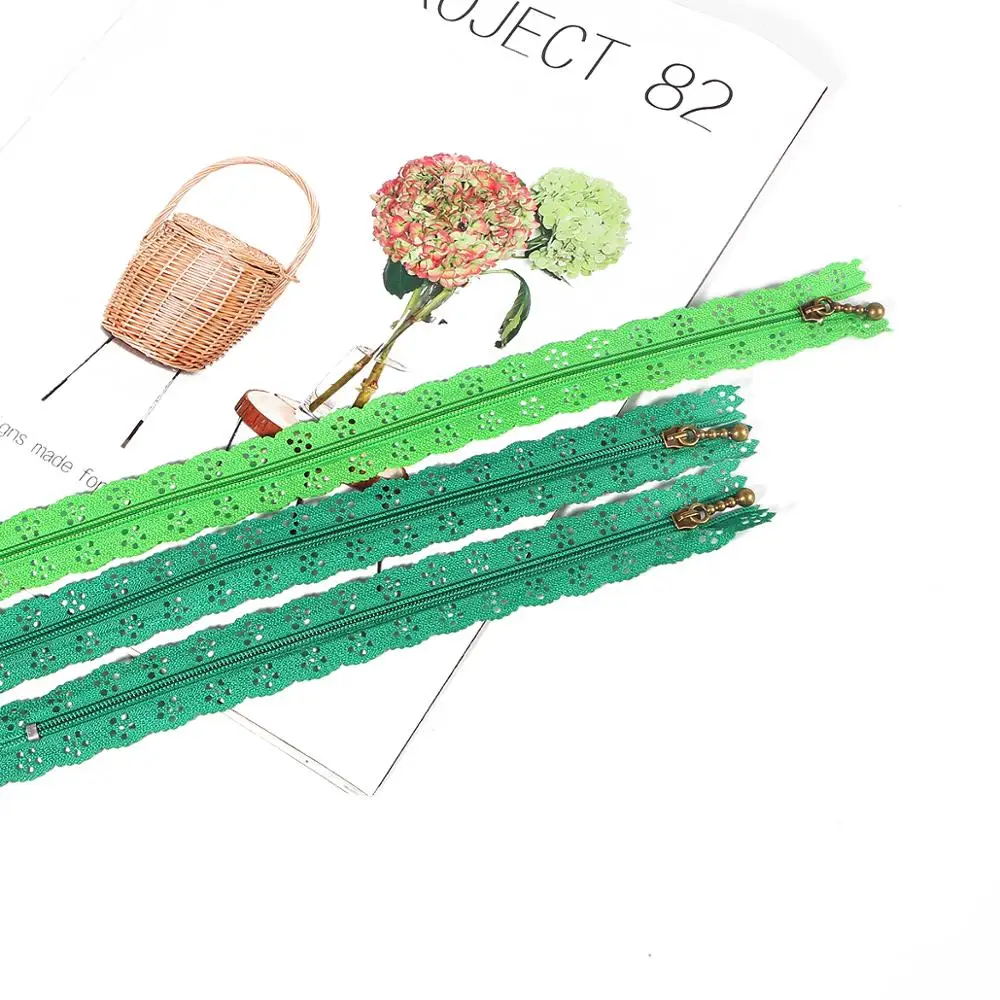 10 шт./лот высококачественные нейлоновые ажурные застежки-молнии случайного