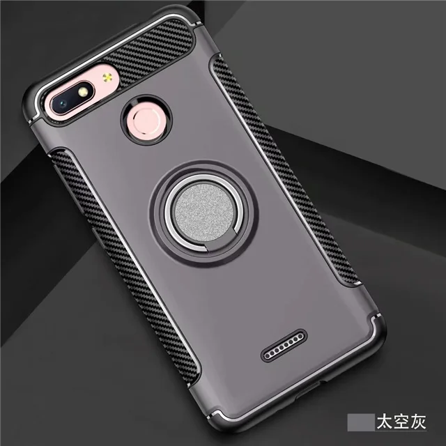Защита от смешивания Redmi 6A жесткая стойка для брони для Xiaomi Redmi 6 тонкий чехол для кольца на палец чехол на Redmi 6A 5,4" Чехлы для телефона - Цвет: Gary