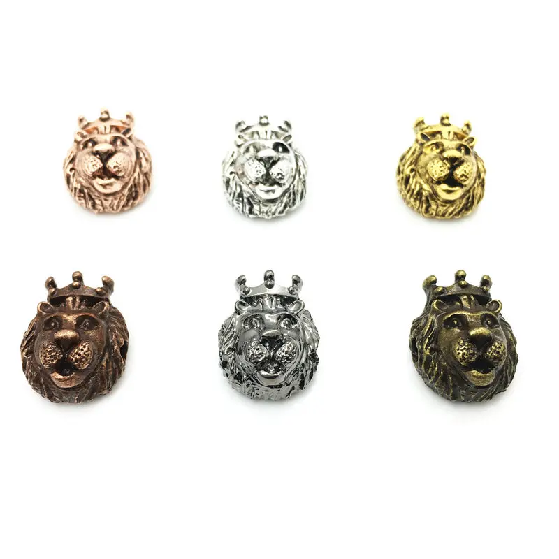 20pcs Metal Crown Lion Head Bracelet Necklace Accessories DIY Jewelry Making DM040911