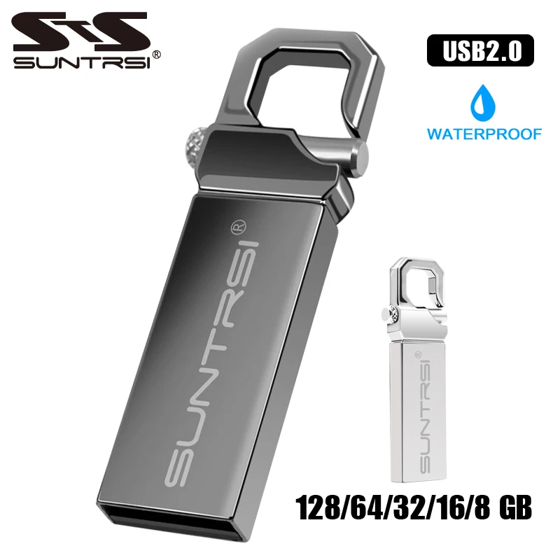 Suntrsi флеш диск USB 2 0 128 ГБ водонепроницаемая флешка 64 32 высокая скорость с разъемом