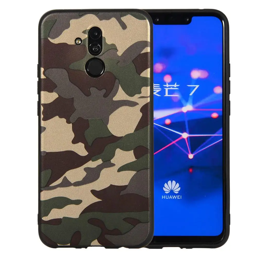 green Армейская камуфляжная задняя крышка для huawei mate 20 10 Lite Pro силиконовый чехол для телефона для huawei P10 Lite P20 Pro оболочка чехол Etui осень - Цвет: green