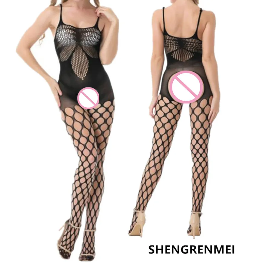 

SHENGRENMEI Plus Size Teddies Bodysuits 2019 Women Lingerie Exotic Apparel Underwear Sexy Bodystocking Black Suspender Nightwear