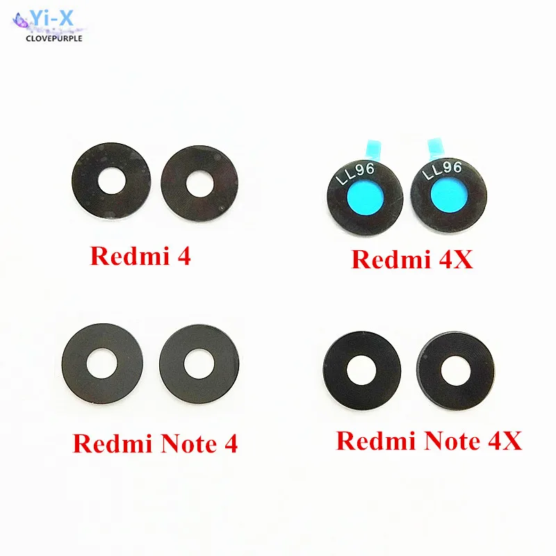 

Оптовая продажа, 50 шт./лот, стеклянный объектив задней камеры с наклейками для Xiaomi Redmi 4/4 Pro/4X/Note 4/Note 4X