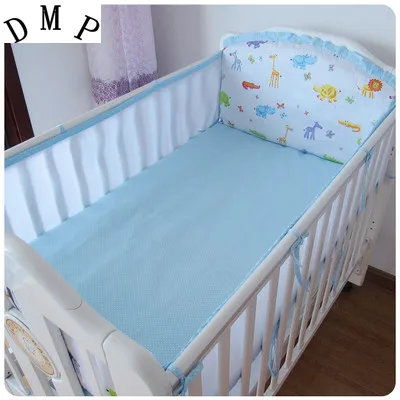 

Promotion! 5PCS Baby Cot Bedding for Newborn Crib Bedding Set ,include:(4bumper+sheet)
