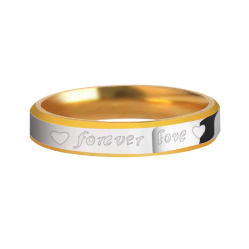 Кольцо для пары Forever Love обручальные кольца из нержавеющей стали рождественские
