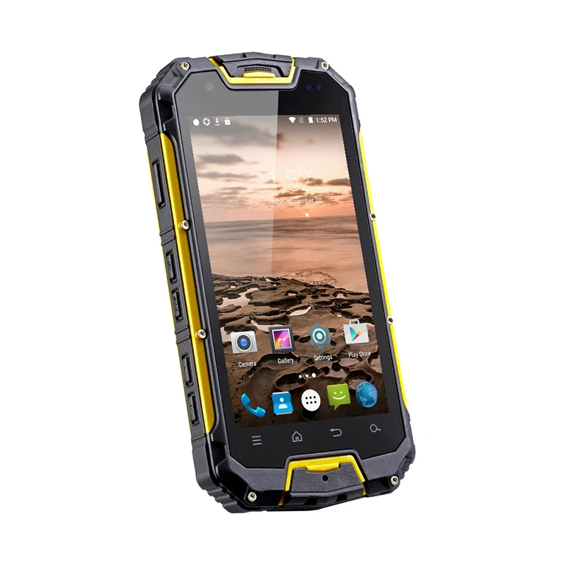 Snopow M5P мобильный телефон IP68 Водонепроницаемый MTK6735 четырехъядерный смартфон UHF рация 2 ГБ + 16 Гб NFC QHD сенсорный
