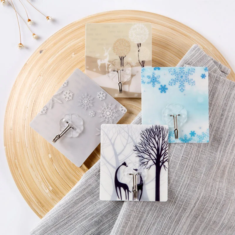 4 шт./компл. Новые бесшовные крючки держатель для хранения дома Декоративная