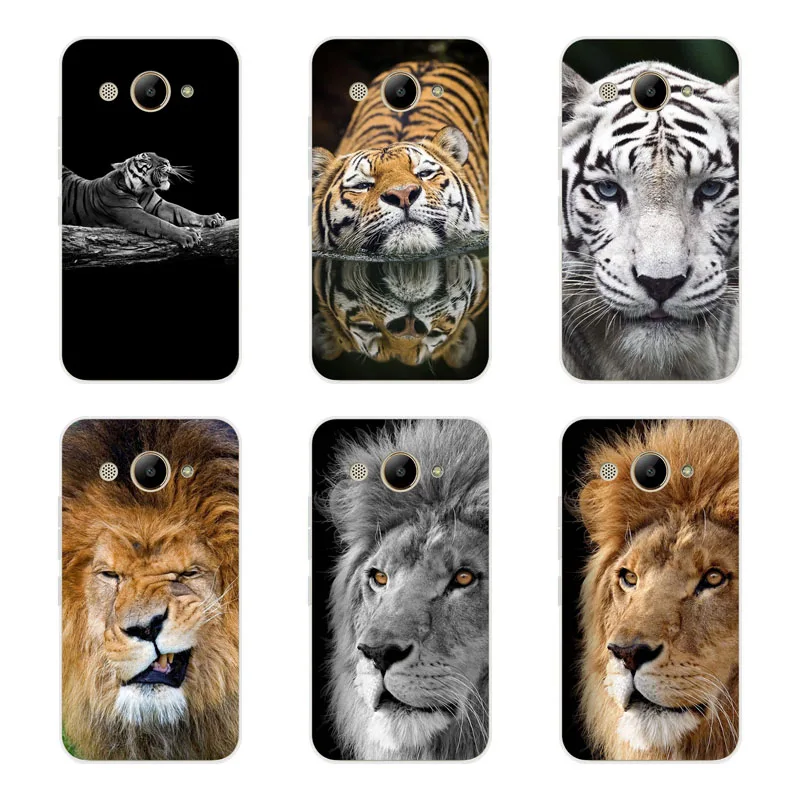 Huawei y3 2017 чехол силиконовый tigon живопись животного мягкий ТПУ задняя крышка для