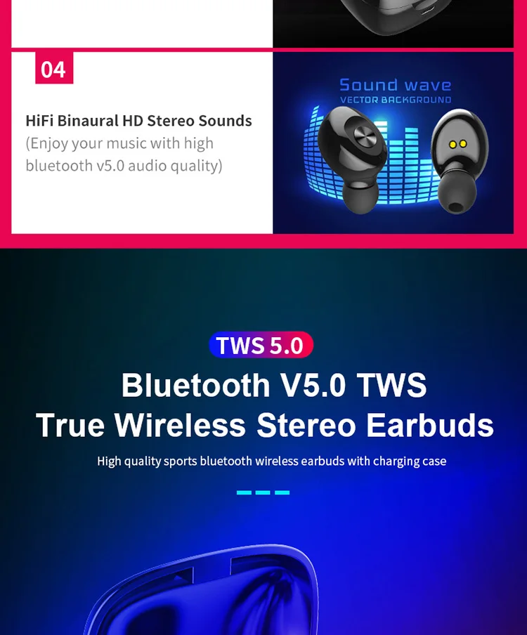 XG12 TWS Мини Bluetooth 5,0 наушники стерео бас наушники портативные беспроводные наушники с зарядной коробкой для huawei iPhone samsung